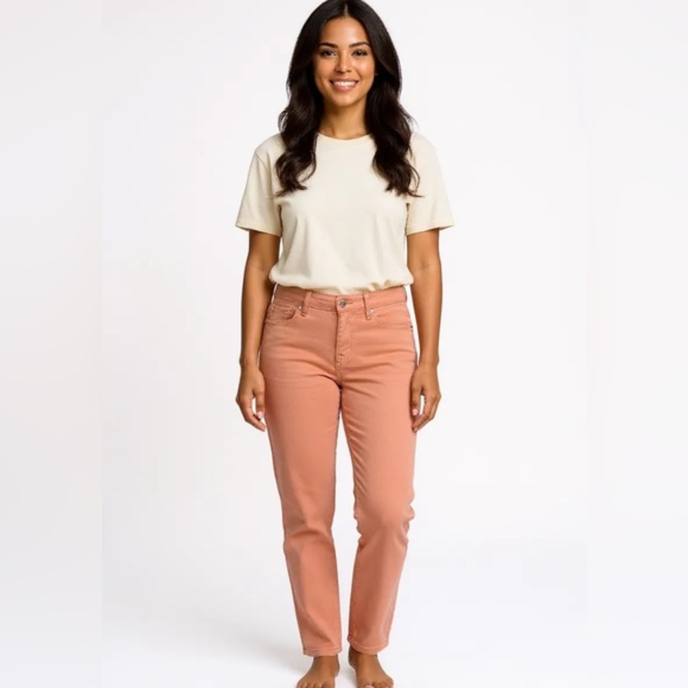 Vintage America weekend crop size for 27 inch waist Marv pink peach